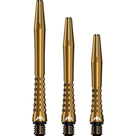 Mission Atom13 Anodised Metal Gripped Gold Dart Shafts Medium