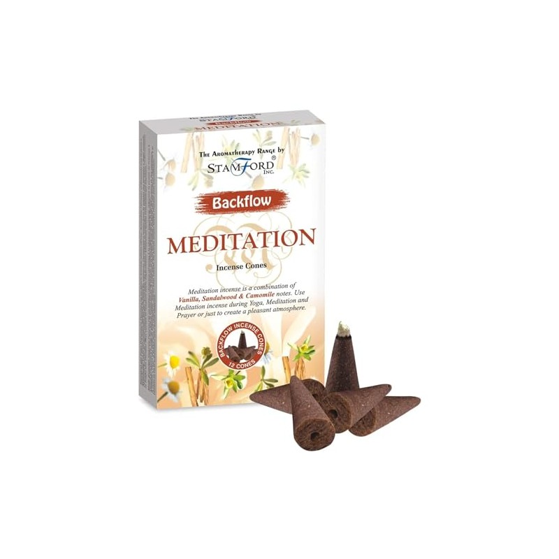 Puckator Stamford Backflow Incense Cones - Meditation Scented - Spiritual