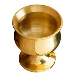 HEMOTON Buddha Water Offering Cup Brass Altar Cup Sacrificial Tea Goblet Decorative for Sacrificial Tea Yoga Meditation Incense Temple Decor