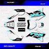 Factory EFX White & Cyan Shift Racing Graphics Kit fits