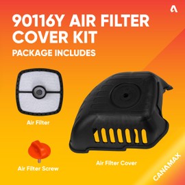 Canamax 90116Y 90116 Air Filter Cover Kit - Compatible with Echo SRM-225 GT-225 PAS-225 PE-225 PPF-225 SHC-225 Trimmers Brushcutters - Compatible with 13031054130 A232000480 V299000250 Thumbscrew