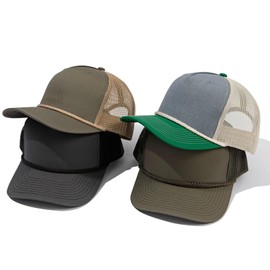 Clakllie Solid Colors Trucker Mesh Hat Lightweight Umpire Baseball Cap Premium 6 Panel Dad Hat for Tennis Golf,Light Gray