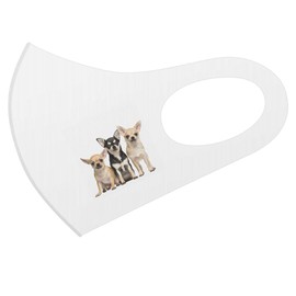 Design Mask, Set of 2, Polyester, Washable, Cloth Mask, Unisex, 017981, One Point Dog, Chihuahua, Cute Animal