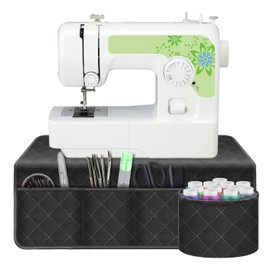 Boczif Sewing Machine Pad for Table, Sewing Mat with 4 Pockets Organizer Accessories Carrying Pad Perfect for Home Class & Décor(Black)