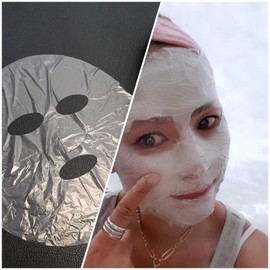 Disposable moisturizing mask skin vinyl cover 100 sheets / 일회용 보습 마스크 피부 비닐 커버 100매