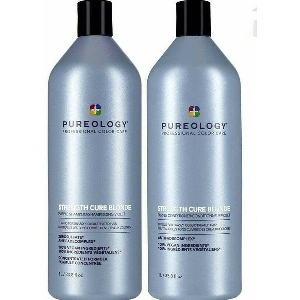 Pureology 1L Strength Cure Blonde Shampoo and Conditioner Bundle