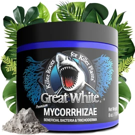 Great White Mycorrhizal Fungi, Beneficial Bacteria for Plant Growth, Root Stimulator, Concentrated 3-in-1 Formula by Plant Success (8 oz)