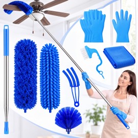 8 Pcs Microfiber Feather Duster with 83 in Extension Pole