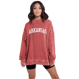 Chicka-d Arkansas Razorbacks Women's Campus Crewneck Sweatshirt Cardinal, Medium