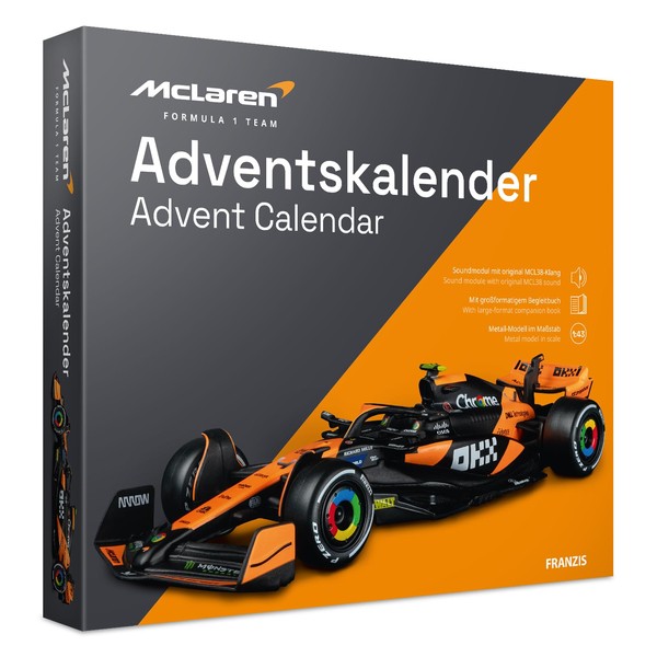FRANZIS 67391 McLaren Racing Advent Calendar 2025 Model Kit in