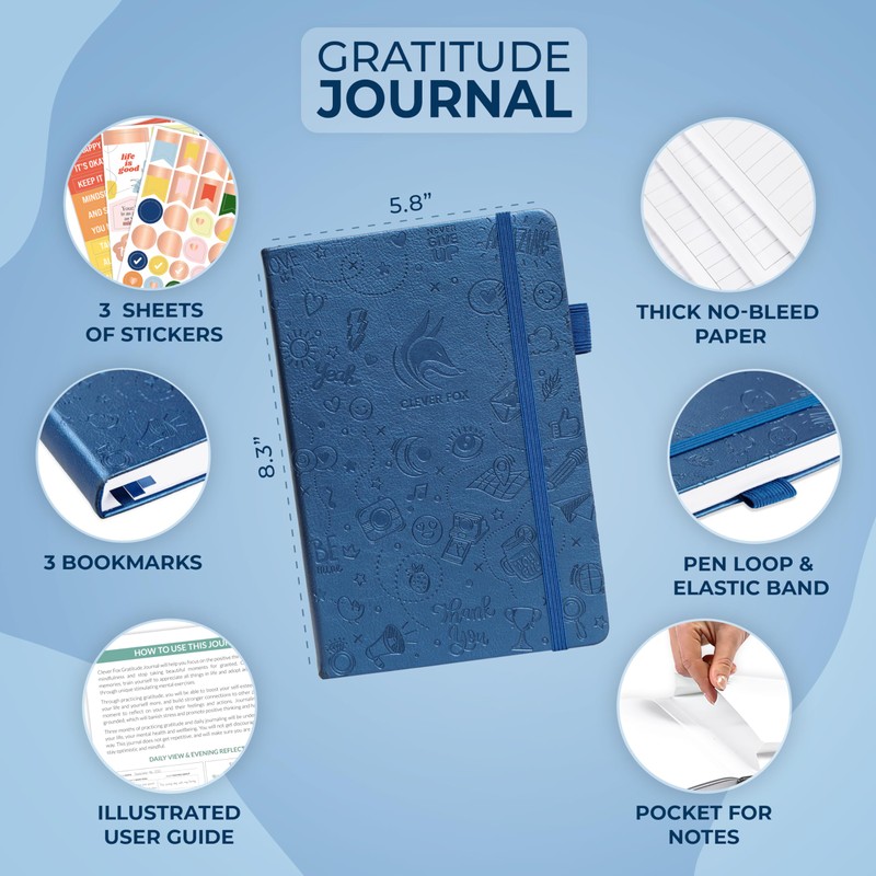 Clever Fox Gratitude Journal – Happiness, Positivity & Affirmation Daily