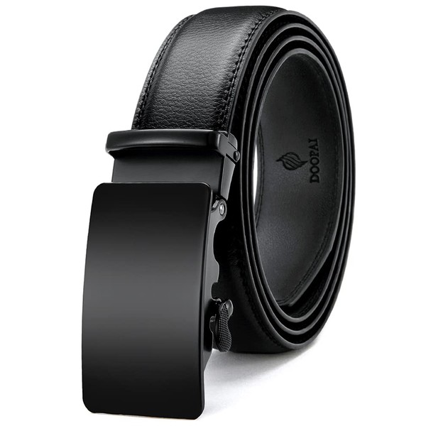 DOOPAI Ratchet belts for men adjustable, Leather with Sliding long