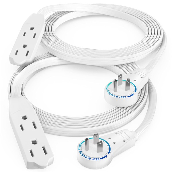 Maximm Maximm Cable 6 Ft 360° Rotating Flat Plug Extension