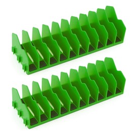 2 Pack Plier Organizer Rack, Pliers Cutters Organizer with Non-Slip Base, 20 Slots Tool Box Organizer, Keep Tools Organized in Drawers(COLOR:Green)