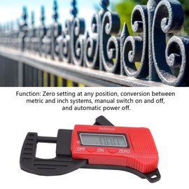 Medidor de Espesor Digital, Mini Medidor de Espesor Electrónico, Rango de 0-12,7 mm/0,5 Pulgadas Resolución de 0,01 Mm/0,0005 Pulgadas, para Documento de Alambre de Película de Papel