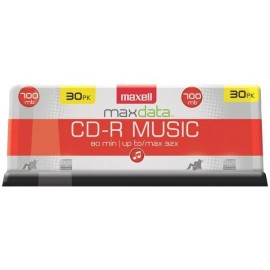 MAXELL(R) Maxell 625335 MaxData CD-R Music 32x 80-Minute Blank Discs on Spindle (30 Pack)