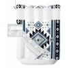 No Hook Waterproof Shower Curtain, Blue Curtain Liner Set, Western