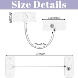 Pack of 4 Fridge Locks, No Drilling Window Lock Children, Fridge Lock with 4 Keys Cabinet Lock Baby for Doors Washing Machines