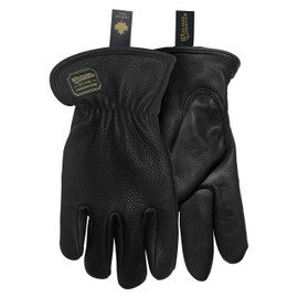 Watson Gloves The Duke Black Glove - Deerskin Leather, Made in Canada, Large