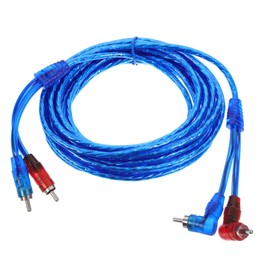 STOBAZA Dual RCA Audio Cable Copper Easy Install Compatible with Car Audio Amplifiers System for Car Electronics