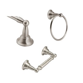 Moen DN6893BN-01 Sage Collection 3-Piece Decorative-Bath Hardware Set, Brushed Nickel