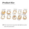 Chunky Gold Rings Set for Women Stackable Gold Rings Chunky