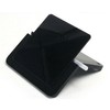 TOWON Glass Desktop Whiteboard with Wood Stand, Foldable, Black Square