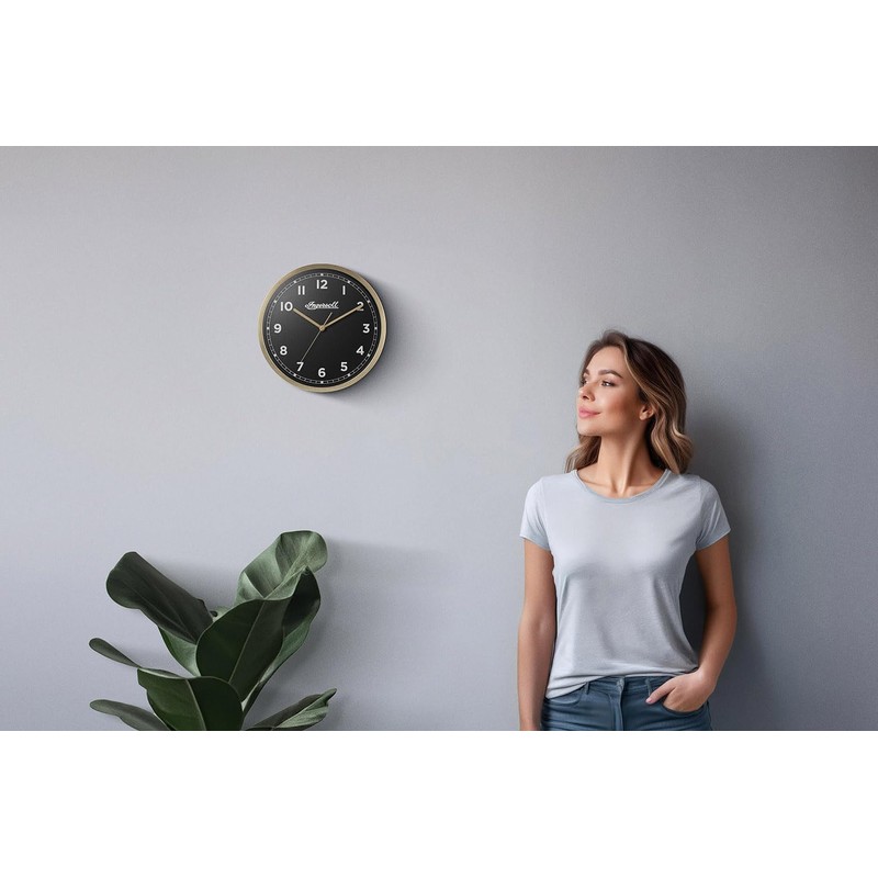 Ingersoll Analogue Wall Clock, Easy To Read, 30cm Diameter in