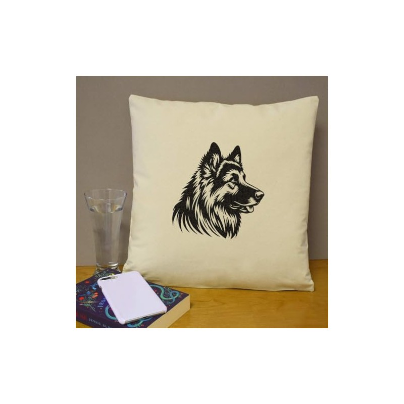 Azeeda 40cm x 40cm 'German Shepherd Dog Side-View' Canvas Cushion
