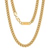 VEXXS Men's Gold Chain, 18K Real Gold Plated Miami Cuban