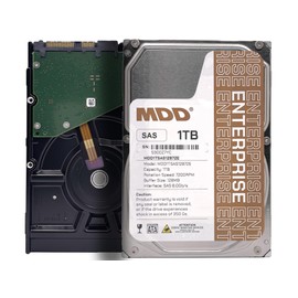 MDD MAXDIGITALDATA 1TB 7200RPM 128MB Cache SAS 6Gb/s 3.5inch Internal Enterprise Hard Drive (MD1TSAS12872E) - [ NOT a SATA HDD ] (Renewed)