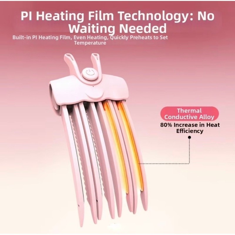 Electric Heating Hair Top Alat pemanas elektrik Clip Teeth Increase