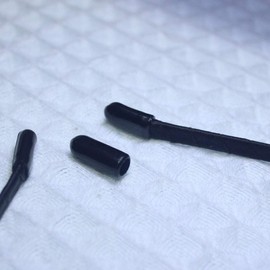 200 Pcs Headband Rubber End Caps Replacement Cap Cover for Hair Hoop DIY Accessories, Black