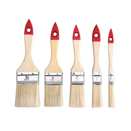 JEXOWIQ Paint Brush, 5 Pieces, Flat Brush, Working Tools Flat Brush Set, 3 Pieces, Width 1 inch, 1.5 inch, 2 inch, 2.5 inch, 3 inch, Painting Brush Set with Wooden Handle