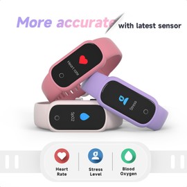 TOOBUR Fitness Tracker Watch with Heart Rate/Sleep Tracker/IP68 Waterproof, Activity Tracker with Pedometer Step Counter, Health Watch for Women with 14 Sports Compatible Android iOS, Lilac