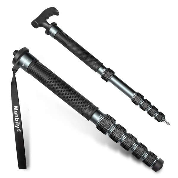 Manbily Camera Monopod, A-666L 32mm Tube Aluminum Monopod with Walking