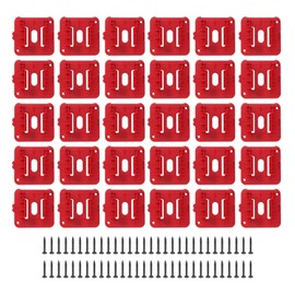 HARFINGTON 20pcs Battery Holder Wall Mount Tool Holder Dock Battery Storage Rack for M18 18V Battery, Red