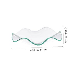 TOVINANNA 2pcs Essential Oil Holder Glass Plate Small Essential Oil Dish Aromatherapy Accessory for Spa Beauty Salon