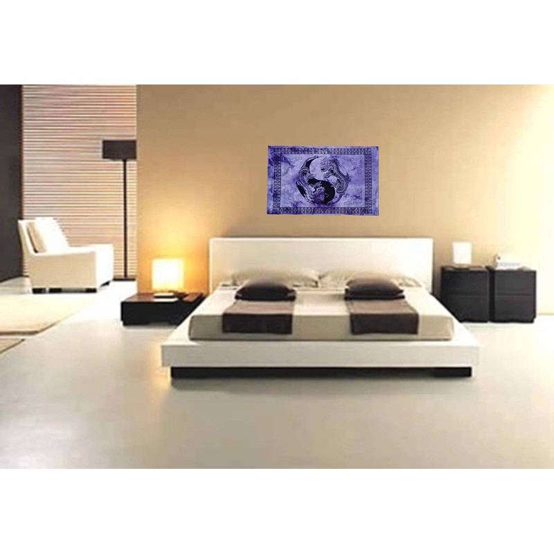 Purpledip Wall Poster Dragon Yin Yang Bohemian (20076)