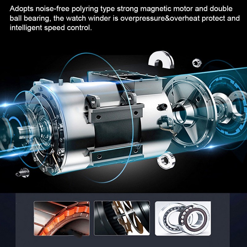 Single Automatic Watch Winder with Quiet Motor Wristwatch Display Case