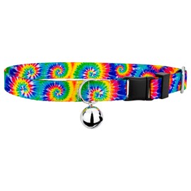 Country Brook Petz - Classic Tie Dye Cat Collar - Groovy Collection Featuring Far Out Designs