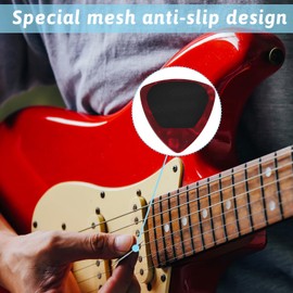 Nuanchu 50 Pack guitar pick grips Stop Dropping Your Guitar Picks While Playing Non Sticky Rubber Guitar Pick Holder Washable Self Adhesive Grips(Grip Only, U Shape, 0.6 x 0.6 Inch)
