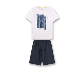 Sanetta Boys Pyjamas Short White Wolf | High Quality and Comfortable Cotton Pyjamas for Boys, White