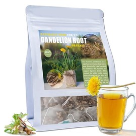 50 Dandelion Root Tea Bags, 2.5gX50 Teabags, Dandelion Tea, Non GMO, Caffeine-free Natural Herbal Tea