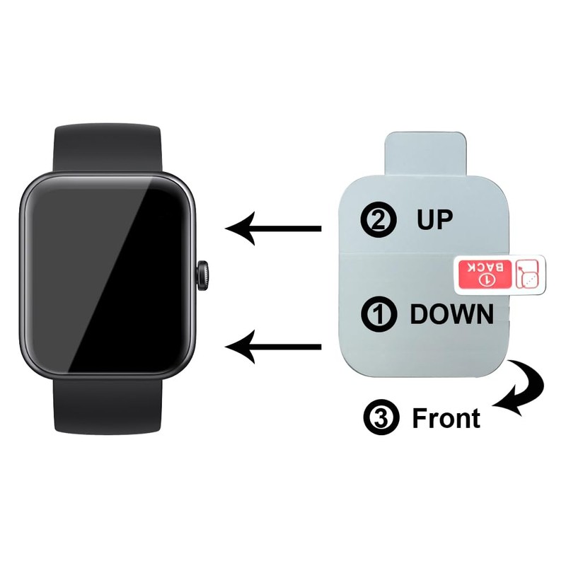 smaate Compatible with TOZO S7 1.85”, Soft Smart Watch Screen
