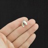 Bohemian Findings 4 Fortune Cookie Antique Silver Tone Charms 3D
