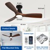 DLLT 42-Inch Ceiling Fans with Lights: Flush Mount Ceiling Fan