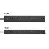 Sanwa Supply TAP-2210-1BK Power Strip, 10 Outlets, 2-Prong (1m), Plenty