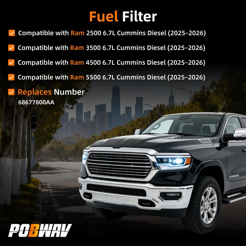 68677800AA Fuel Filters Compatible with Ram 2500 3500 4500 5500