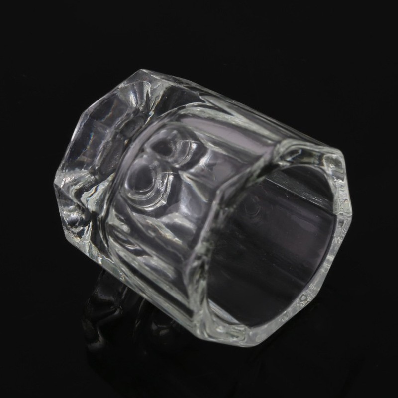 Rolabling 2PCS Nail Dappen Dish Acrylic Powder Holder Glass Nail